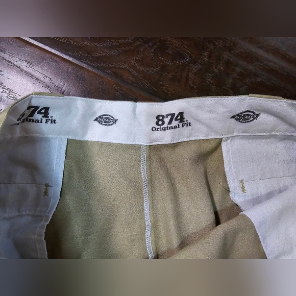 Dickies Mens 874 Original Fit Khaki 42x32 Pants - Picture 5 of 9